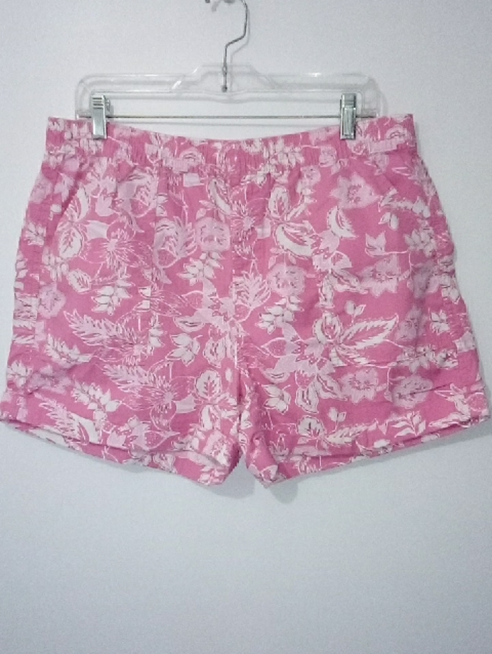 Jordache Pink and White Floral Cotton Shorts